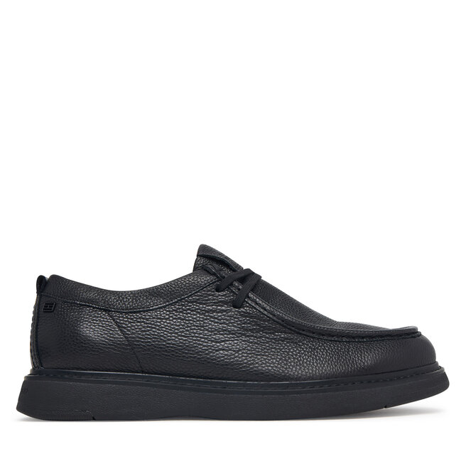 Półbuty Tommy Hilfiger Comfort Leather Moc Toe Shoe FM0FM06072 Czarny