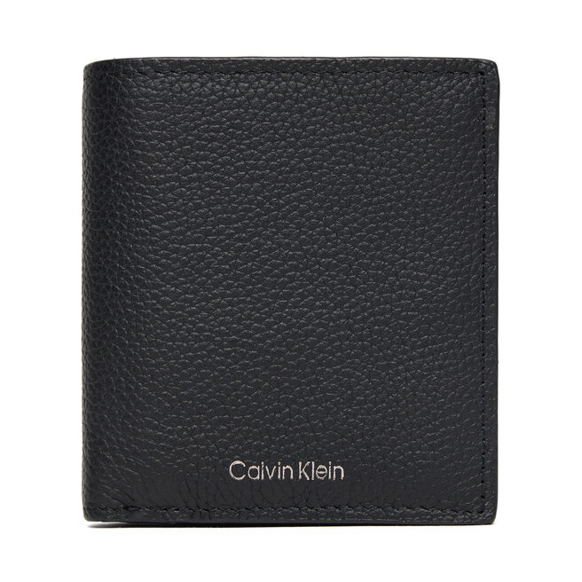 Portfel Calvin Klein Foil Emboss Slim Trifold W Card LV04D1063G Czarny