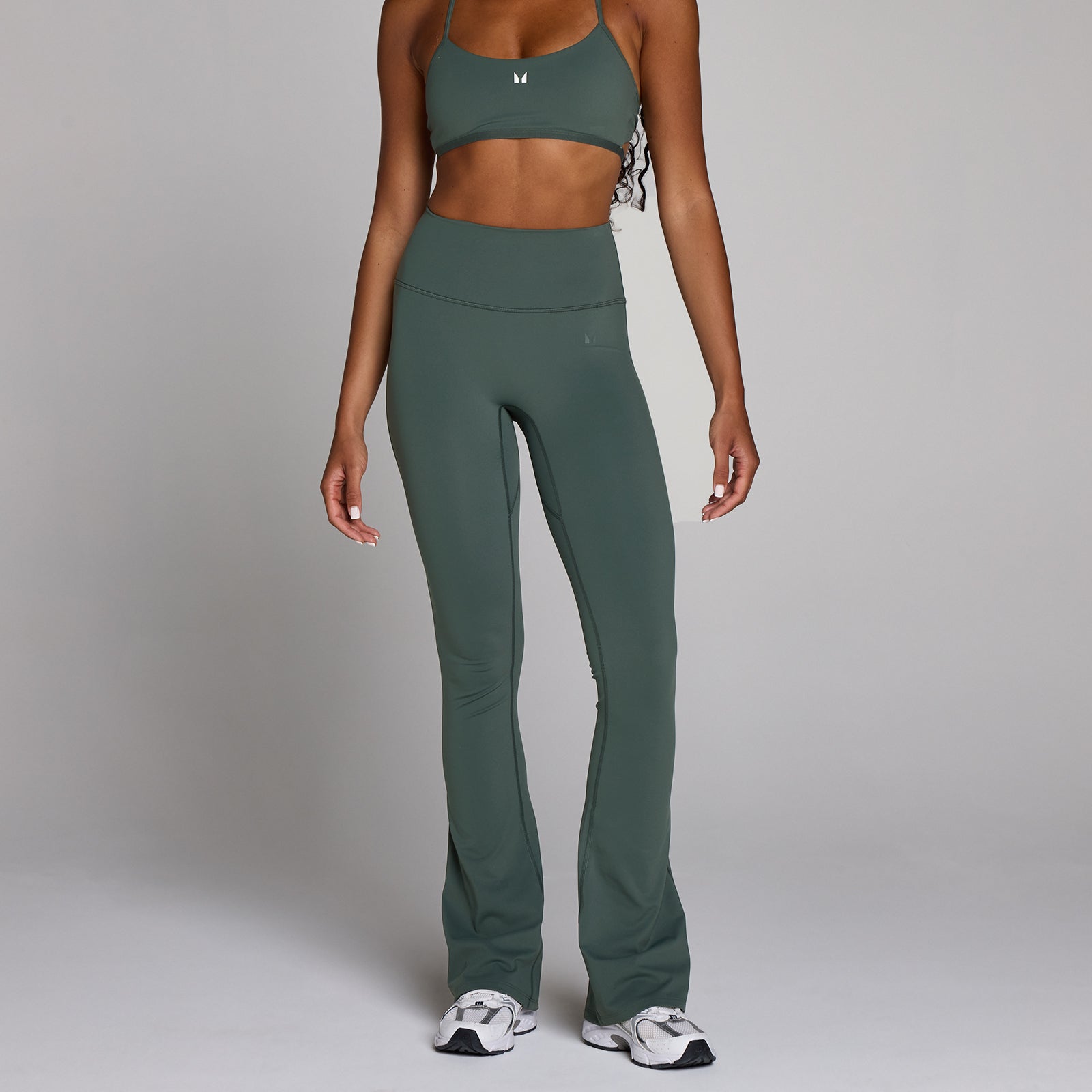 Legginsy damskie MP Tempo Flared - Mglista Zieleń - L