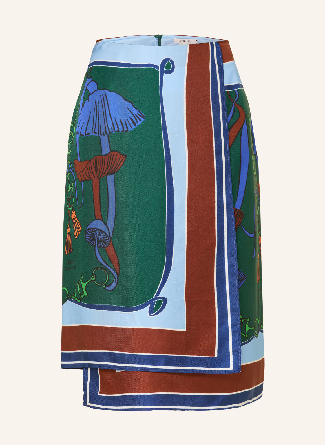 Dorothee Schumacher Jedwabna Spódnica Cosmic Funghi W Stylu Kopertowym weiss