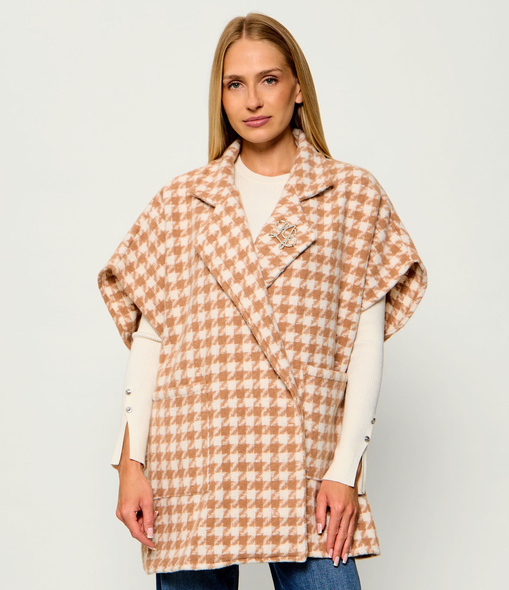 Liu Jo Ponczo Check Oversize fit
