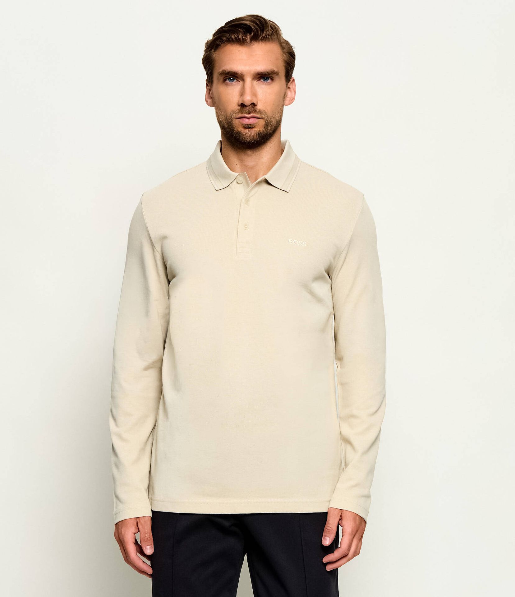 BOSS GREEN Polo Plisy Regular Fit