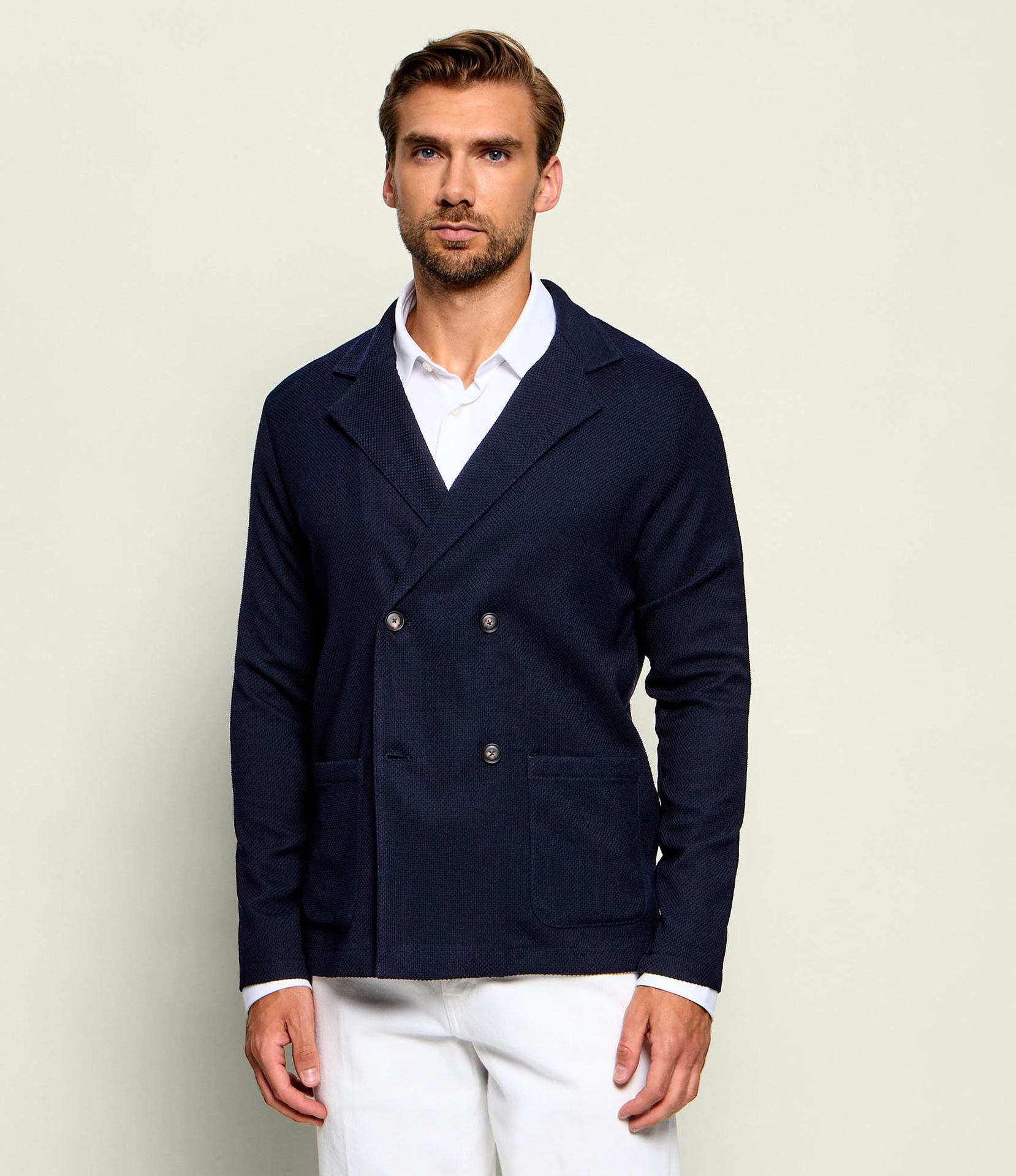 BOSS BLACK Wełniana marynarka C-Carper-DB-CD-264F Relaxed fit