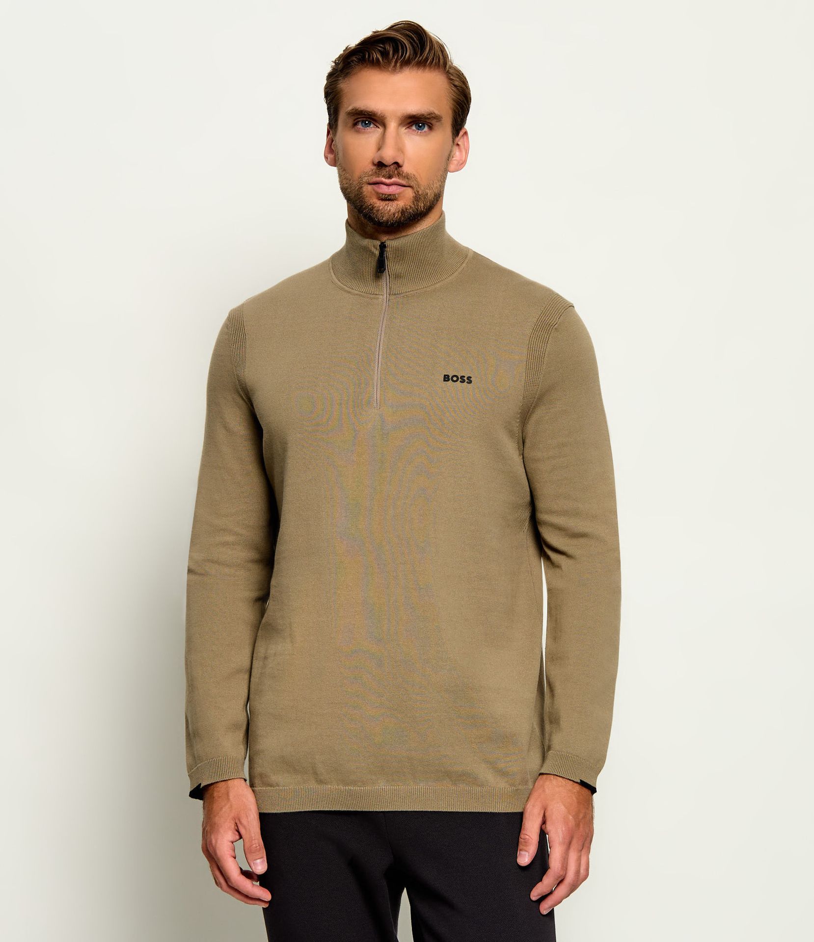BOSS GREEN Sweter KN_Ever-X QZ Regular Fit