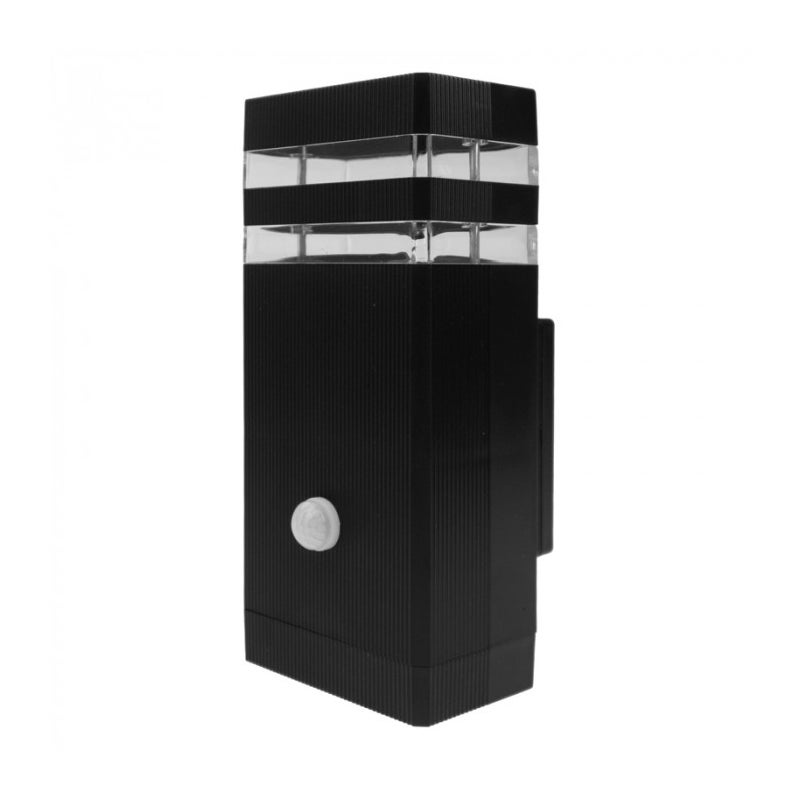 Kinkiet zewnętrzny czarno-przezroczysty 1xGU10x15W tworzywo sztuczne wym:2,18x9,6x8,5cm IP44 Ecolight