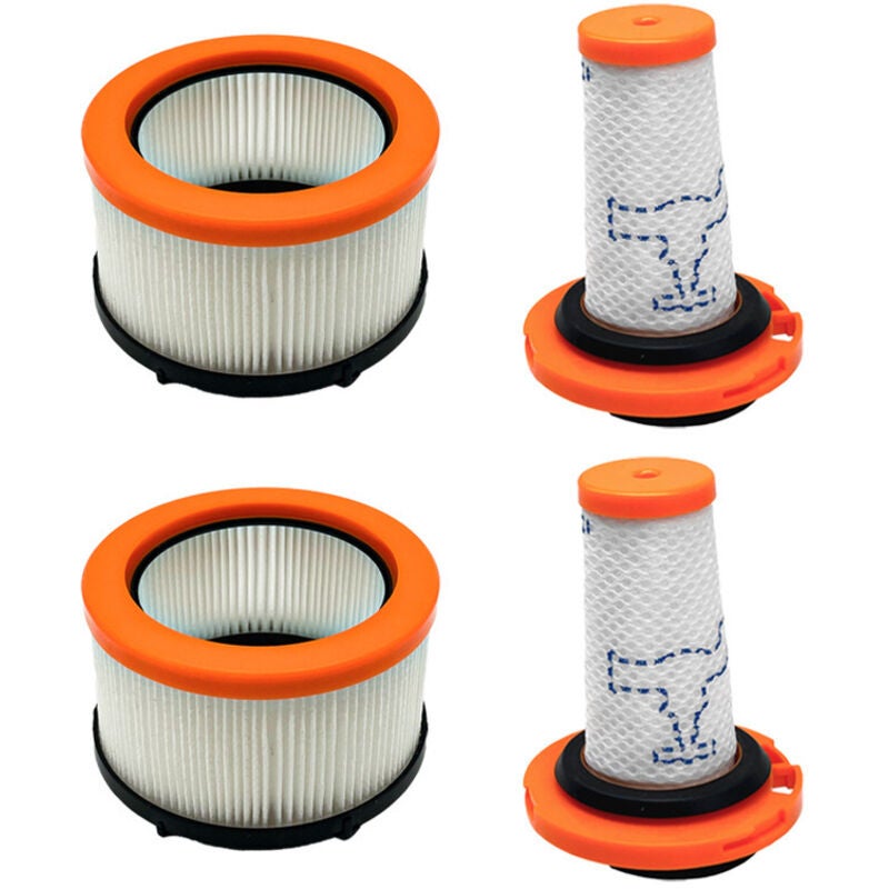 2 filtry wstępne + 2 wymienne filtry silnika do odkurzaczy bezprzewodowych Rowenta X-Force Flex 9.60