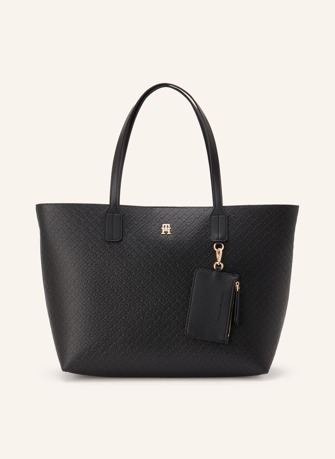 Tommy Hilfiger Shopperka Z Torebką Typu Pouch schwarz