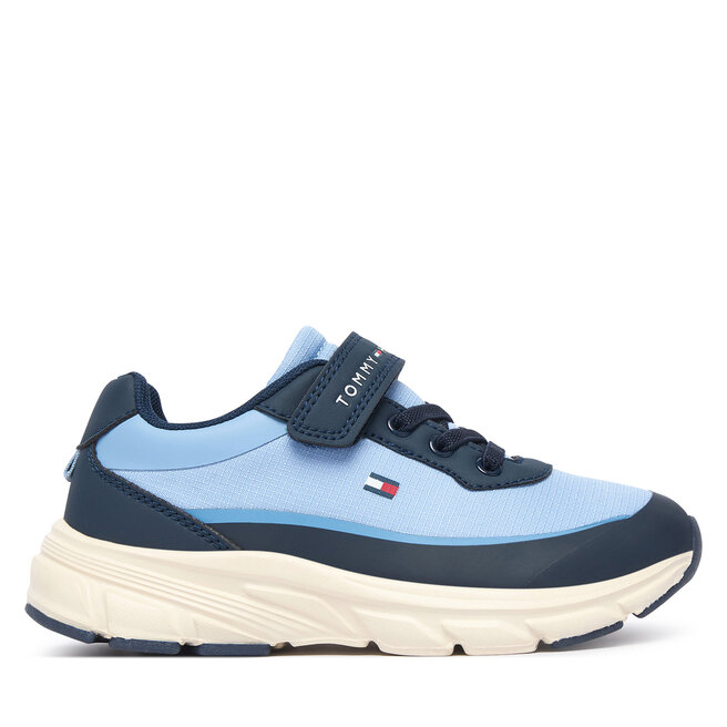 Sneakersy Tommy Hilfiger Low Cut Lace-Up/Velcro Sneaker T1X9-35260-1844 S Niebieski