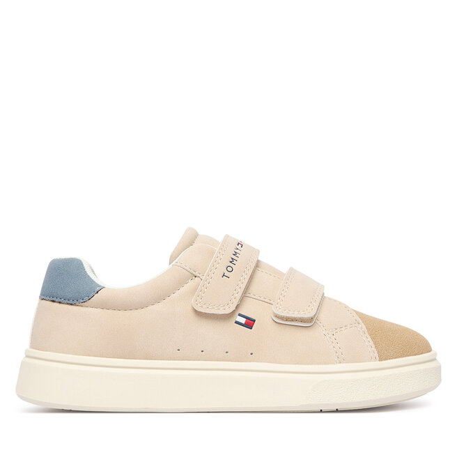 Sneakersy Tommy Hilfiger Low Cut Velcro Sneaker T1X9-35218-1959 S Beżowy