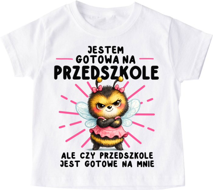 Koszulka do przedszkola dla dziewczynki - jestem gotowa na przedszkole