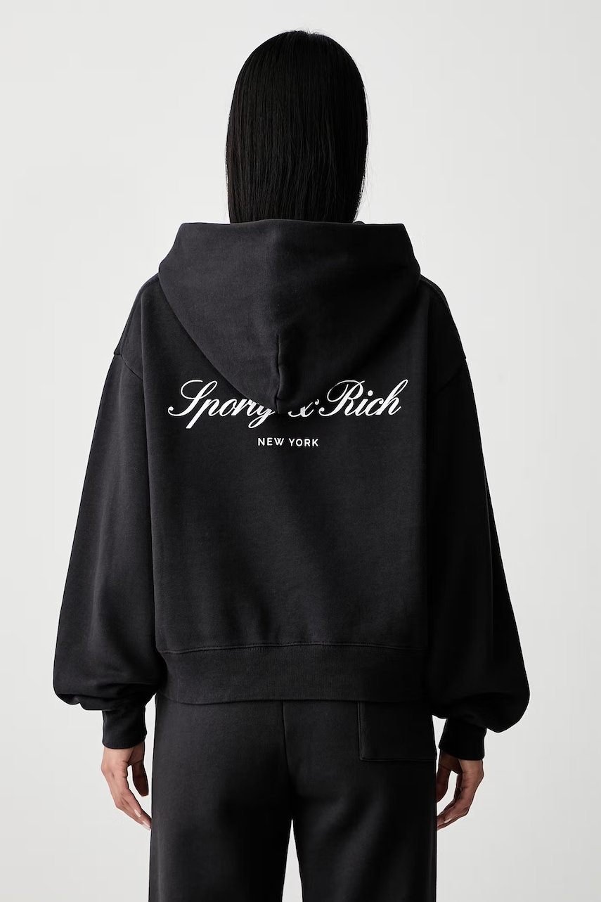 Sporty & Rich Signature NY bluza z kapturem bawełniana
