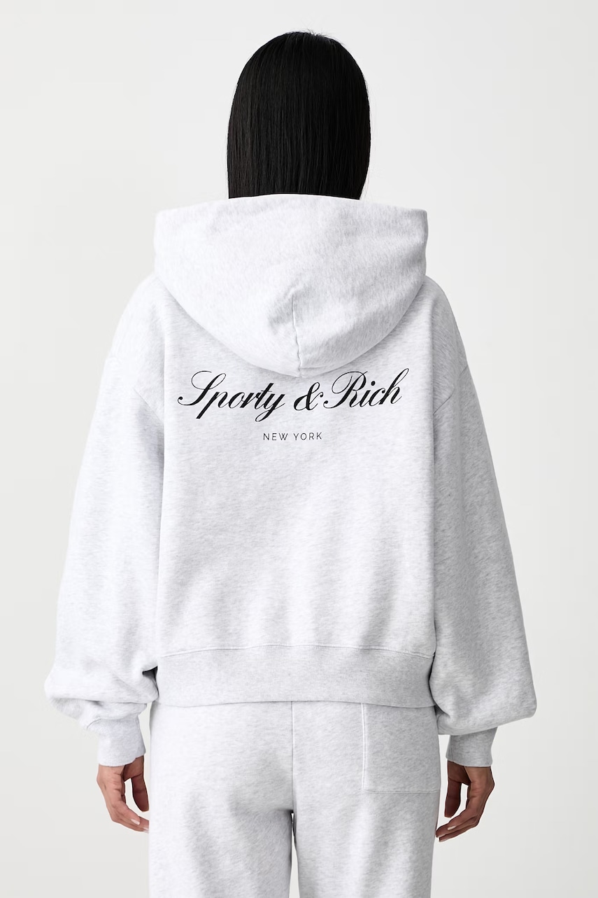 Sporty & Rich Signature NY bluza z kapturem bawełniana damska