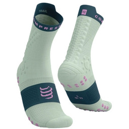 COMPRESSPORT Skarpety ProRacing Socks V4 TRAIL Aqua/Stargazer/Cyclamen