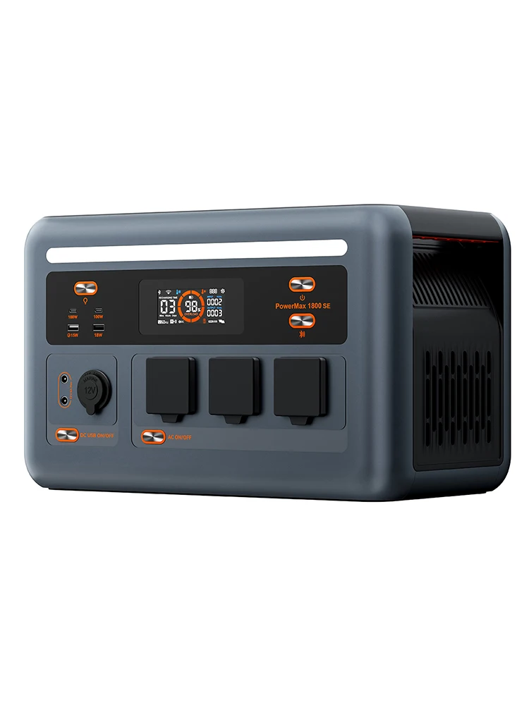 Przenośna stacja zasilania OSCAL PowerMax1800SE 1800W, generator solarny 1024Wh, bateria Lifepo4, zasilanie awaryjne do domu, na kemping, do użytku na zewnątrz, mobilne zasilanie. 1800W 1024Wh