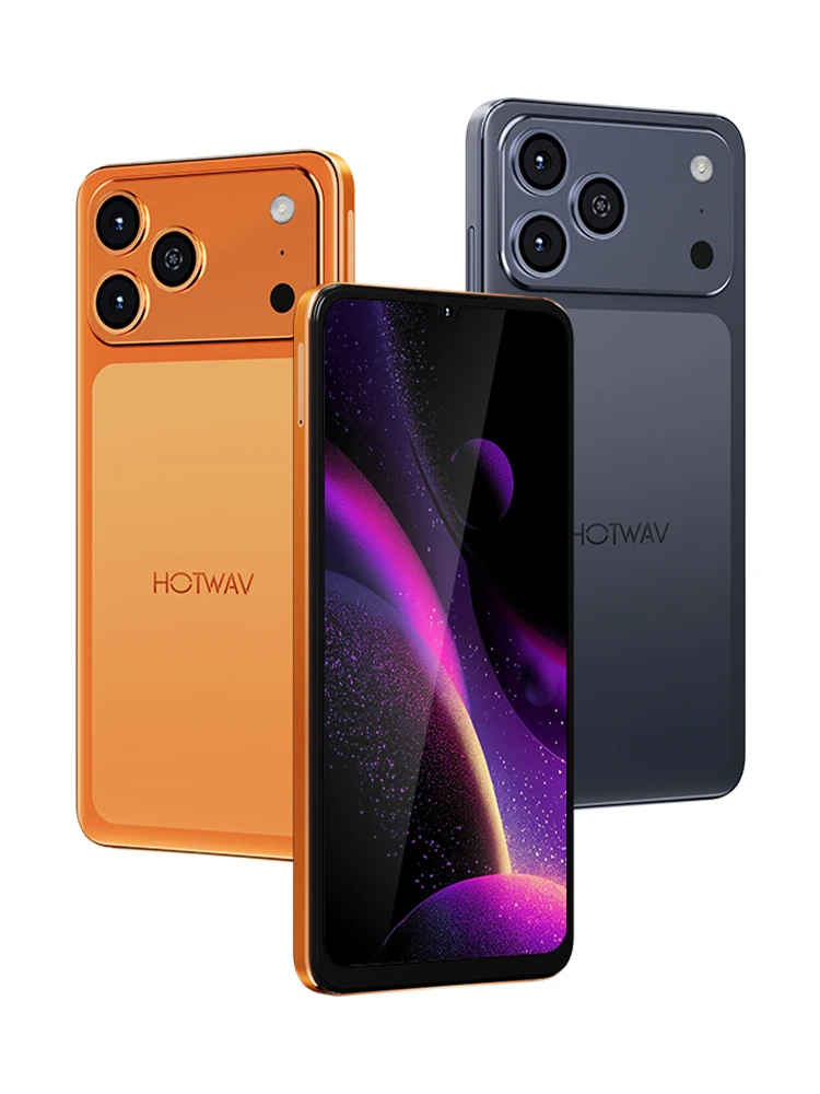 HOTWAV A17 Pro Max 6.75'' 120Hz Wyświetlacz Ultra-Cienki Smartfon 4GB RAM 256GB ROM Android 15 Ośmiordzeniowy Telefon Komórkowy 5160mAh 1080P Bluetooth 5.4 Telefon z Gniazdem Słuchawkowym 3.5mm A17 Pro Max Black