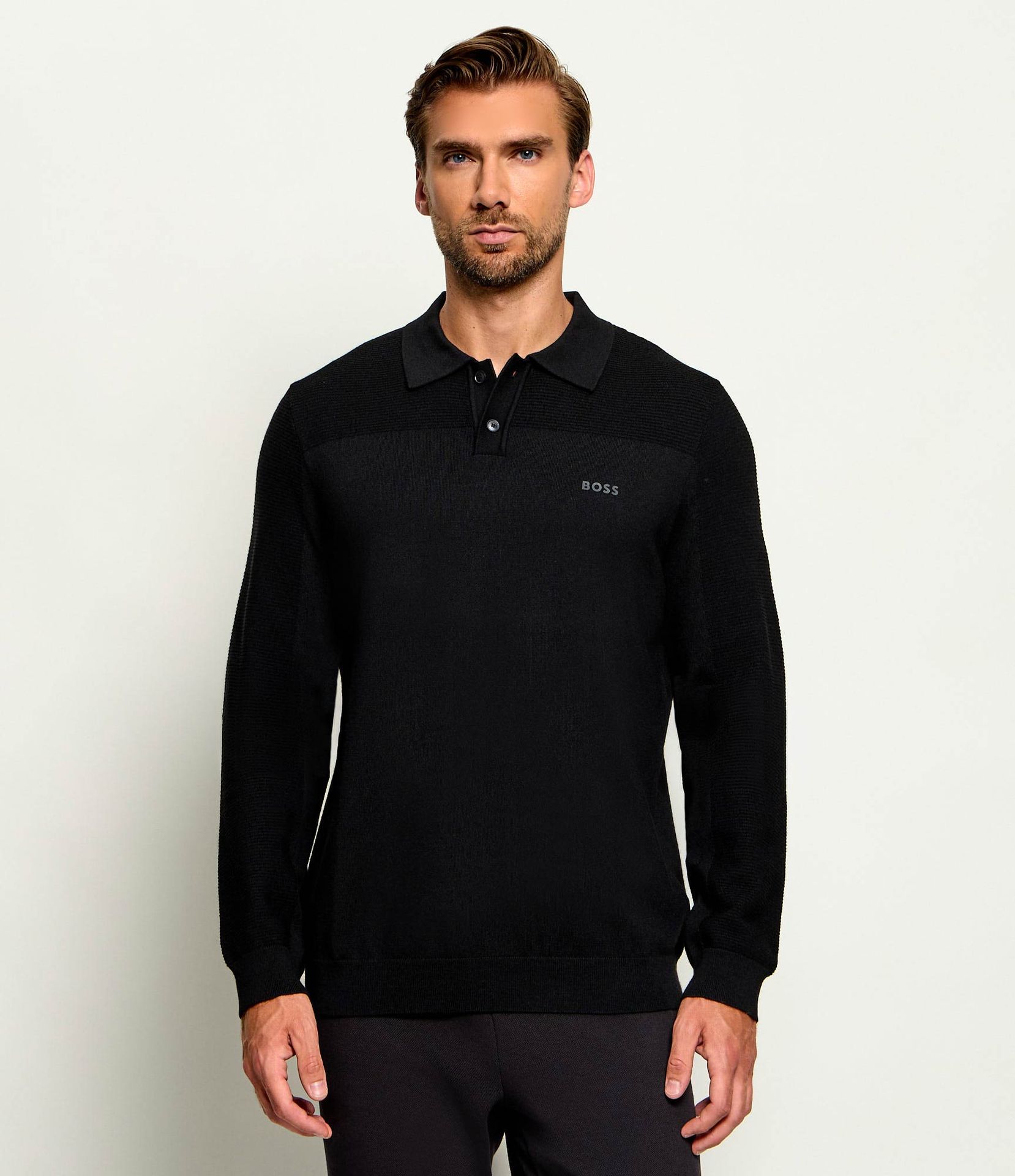BOSS GREEN Sweter KN_Momentum-X PL z dodatkiem wełny