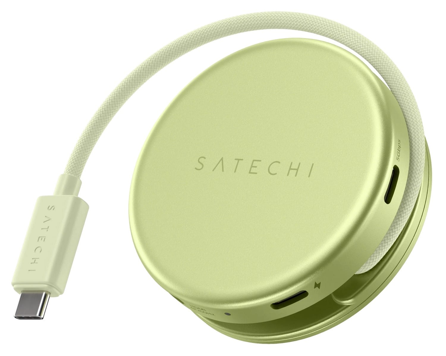 Satechi OntheGo 5w1 USB-C USB-A HDMI 4K czytnik kart SD 104 MB/s USB-C PD passthrrough 60W - citrus ST-POTG5Y