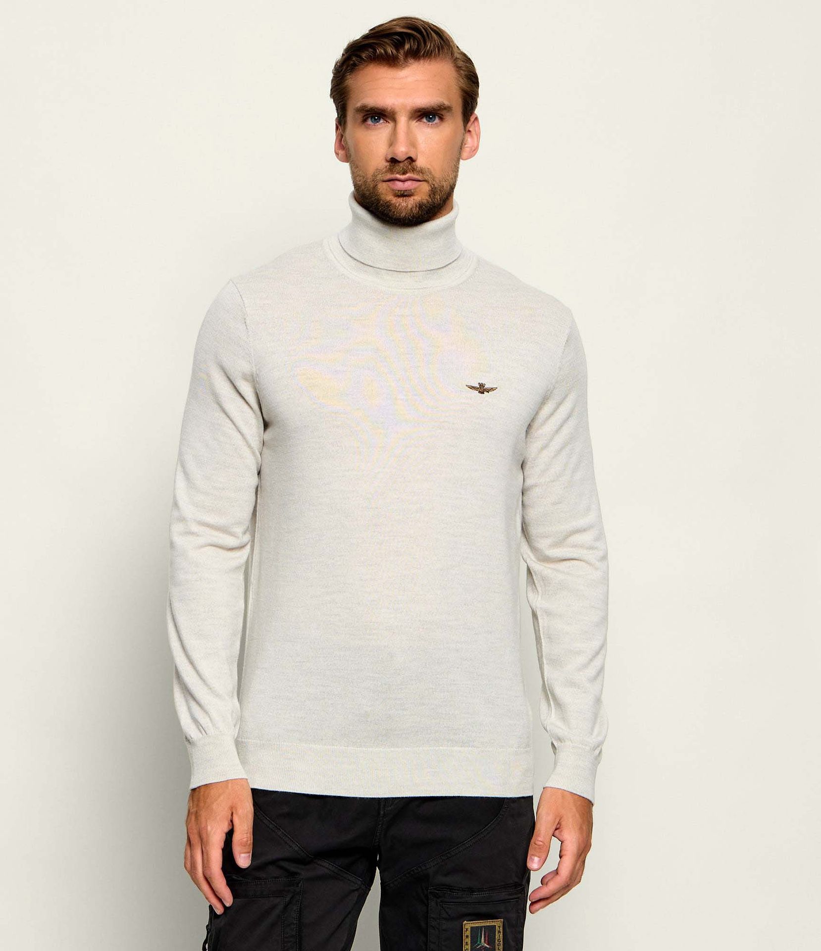 Aeronautica Militare Wełniany golf Regular Fit