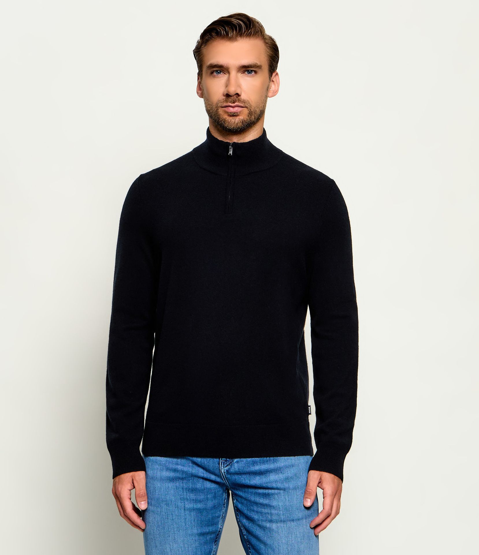 BOSS BLACK Wełniany sweter H-Hemarlo Regular Fit z dodatkiem kaszmiru