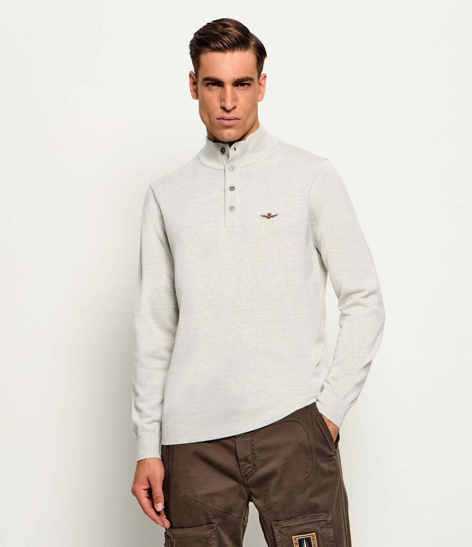 Aeronautica Militare Wełniany golf Regular Fit