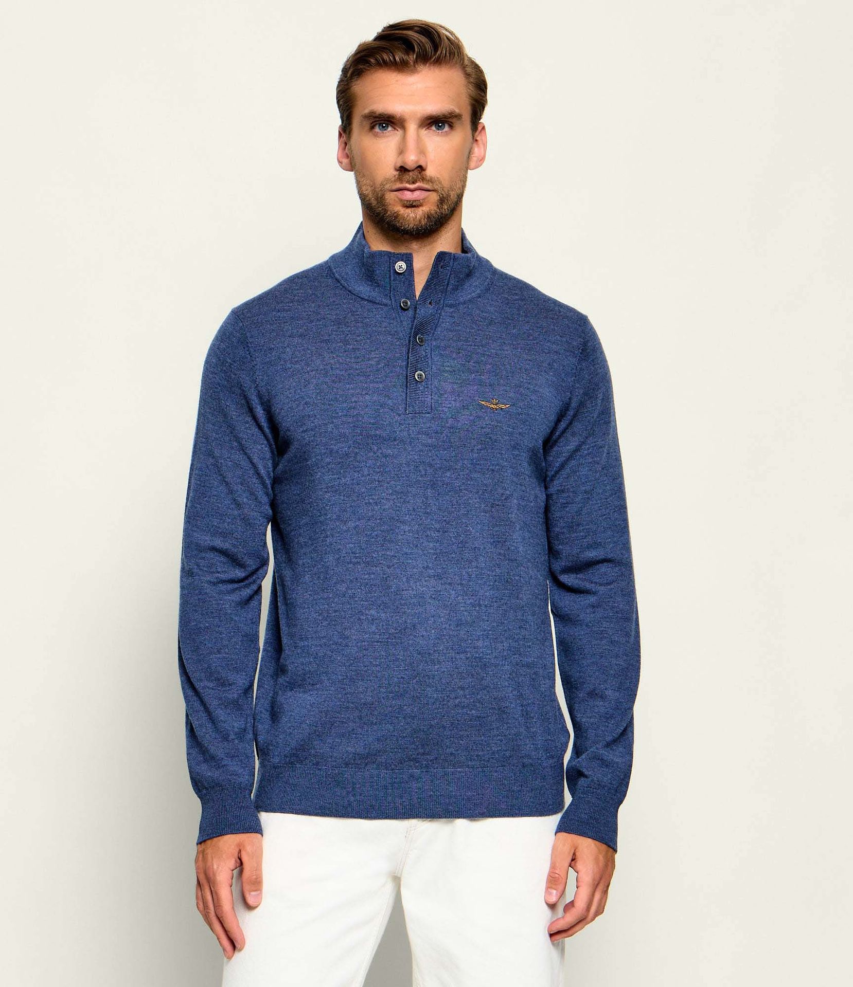 Aeronautica Militare Wełniany golf Regular Fit