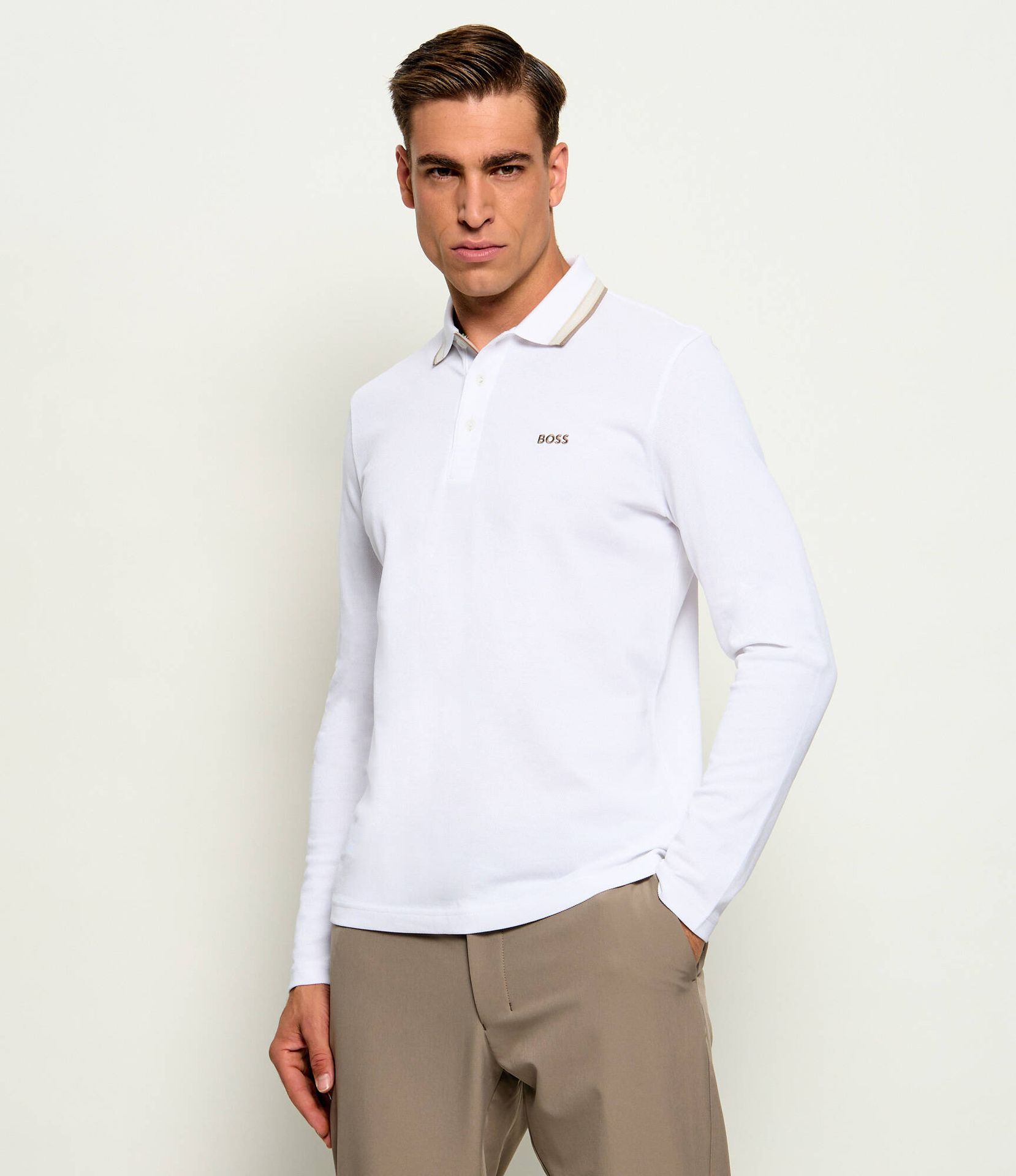 BOSS GREEN Polo Plisy Regular Fit
