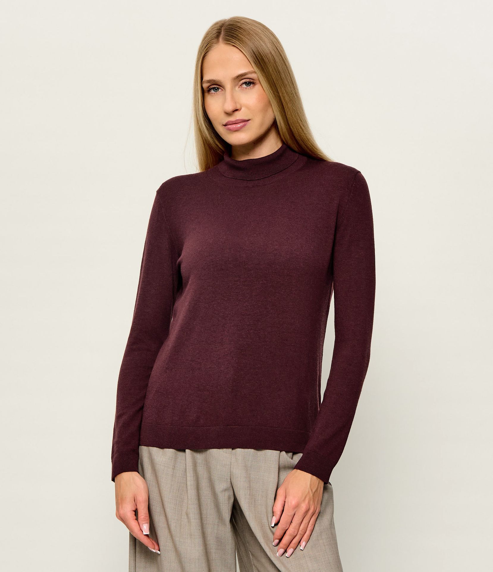 Weekend MaxMara Golf Wkdkiku Regular Fit z dodatkiem jedwabiu i wełny