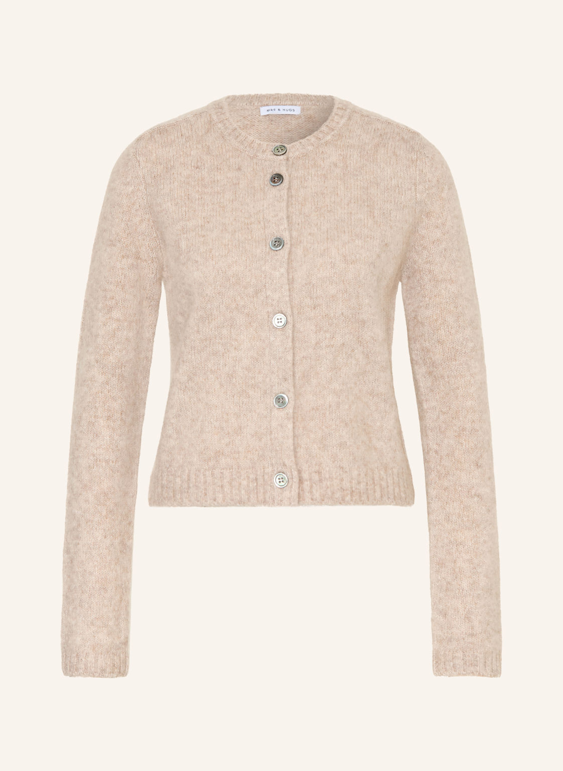 Mrs & Hugs Kardigan Z Kaszmiru beige