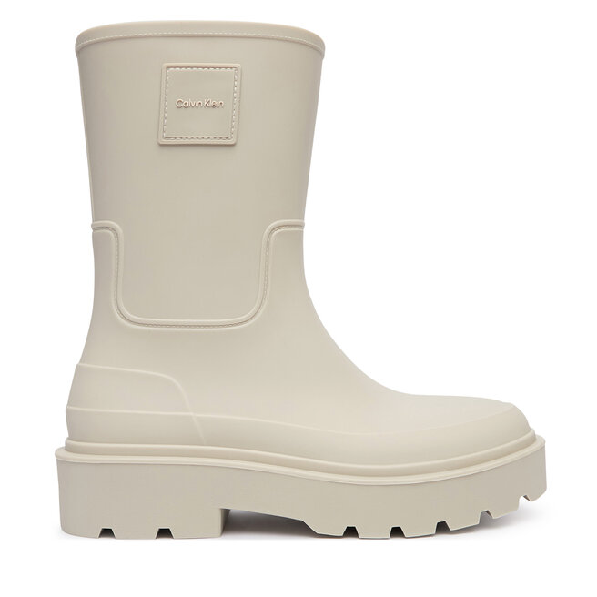 Kalosze Calvin Klein Rainboot Rubber HW0HW03179 Kremowy