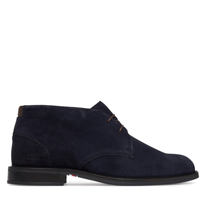 Trzewiki Tommy Hilfiger Corporate Dressy Suede Lace Boot FM0FM05951 Granatowy