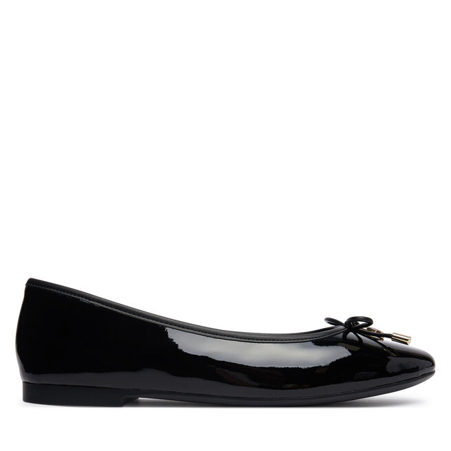 Baleriny Tommy Hilfiger Th Charm Patent Ballerina FW0FW09481 Czarny