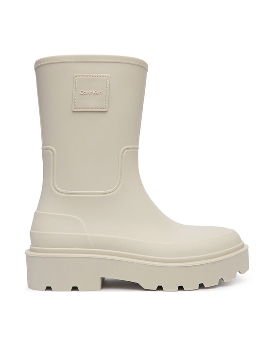 Calvin Klein Kalosze Rainboot Rubber HW0HW03179 Kremowy
