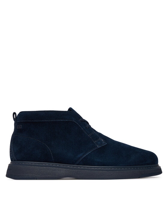 Tommy Hilfiger Trzewiki Comfort Suede Chukka FM0FM06074 Granatowy