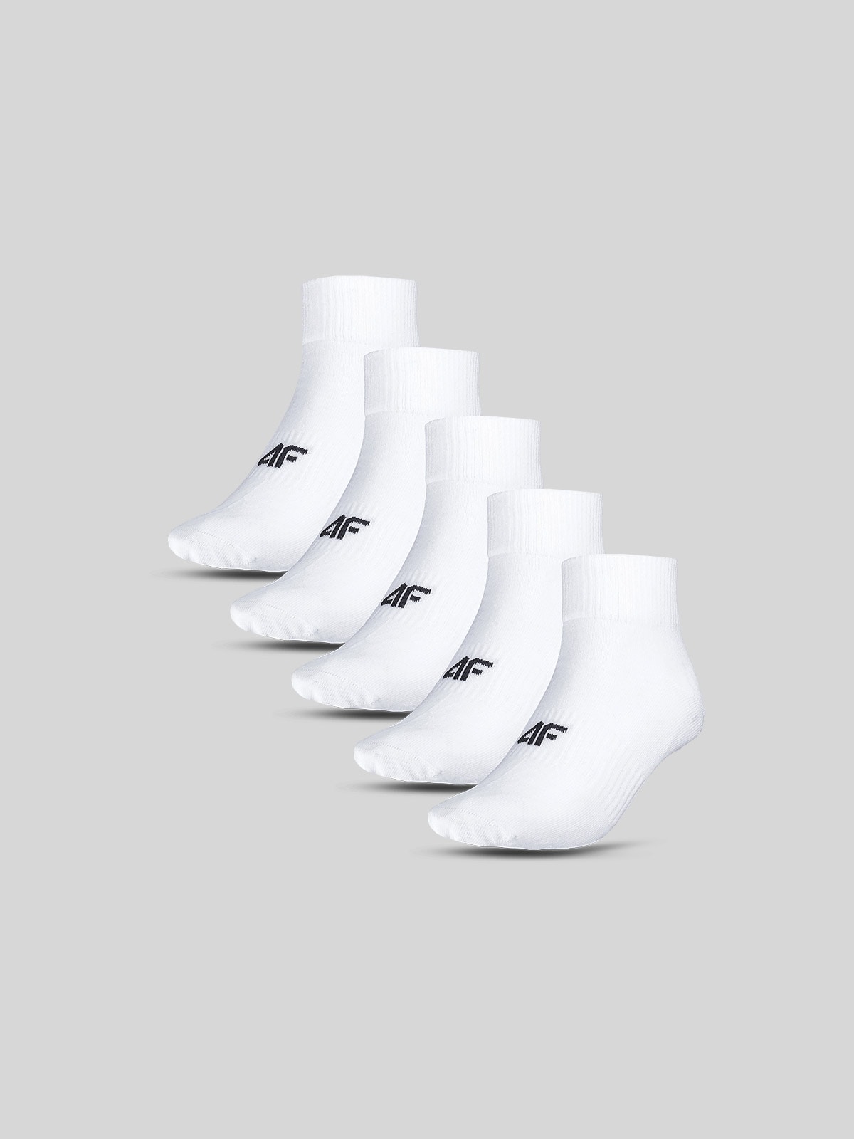 4F Skarpetki krótkie (5-pack) męskie - białe 43-46