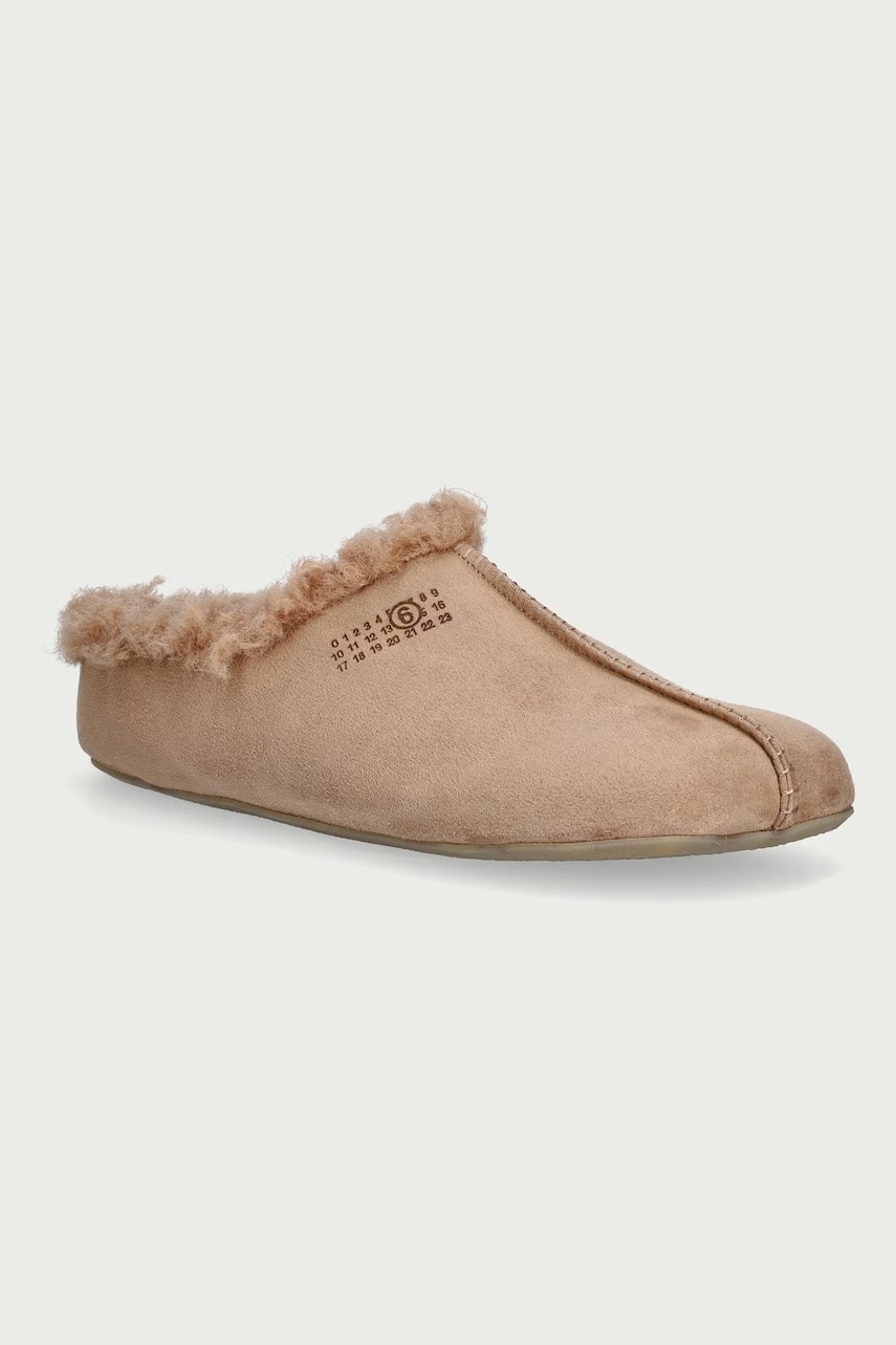 MM6 Maison Margiela kapcie damskie zamszowe
