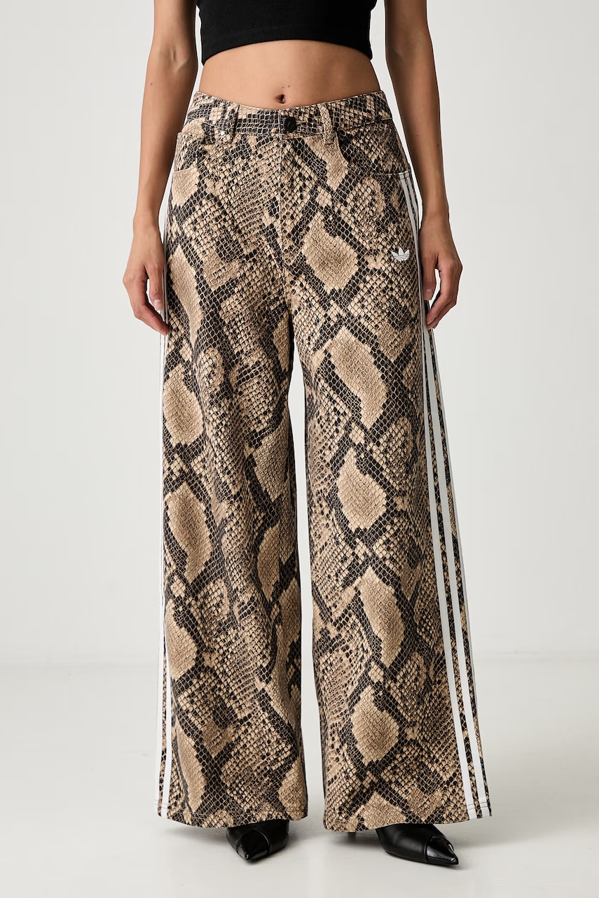adidas Originals jeansy wide leg damskie