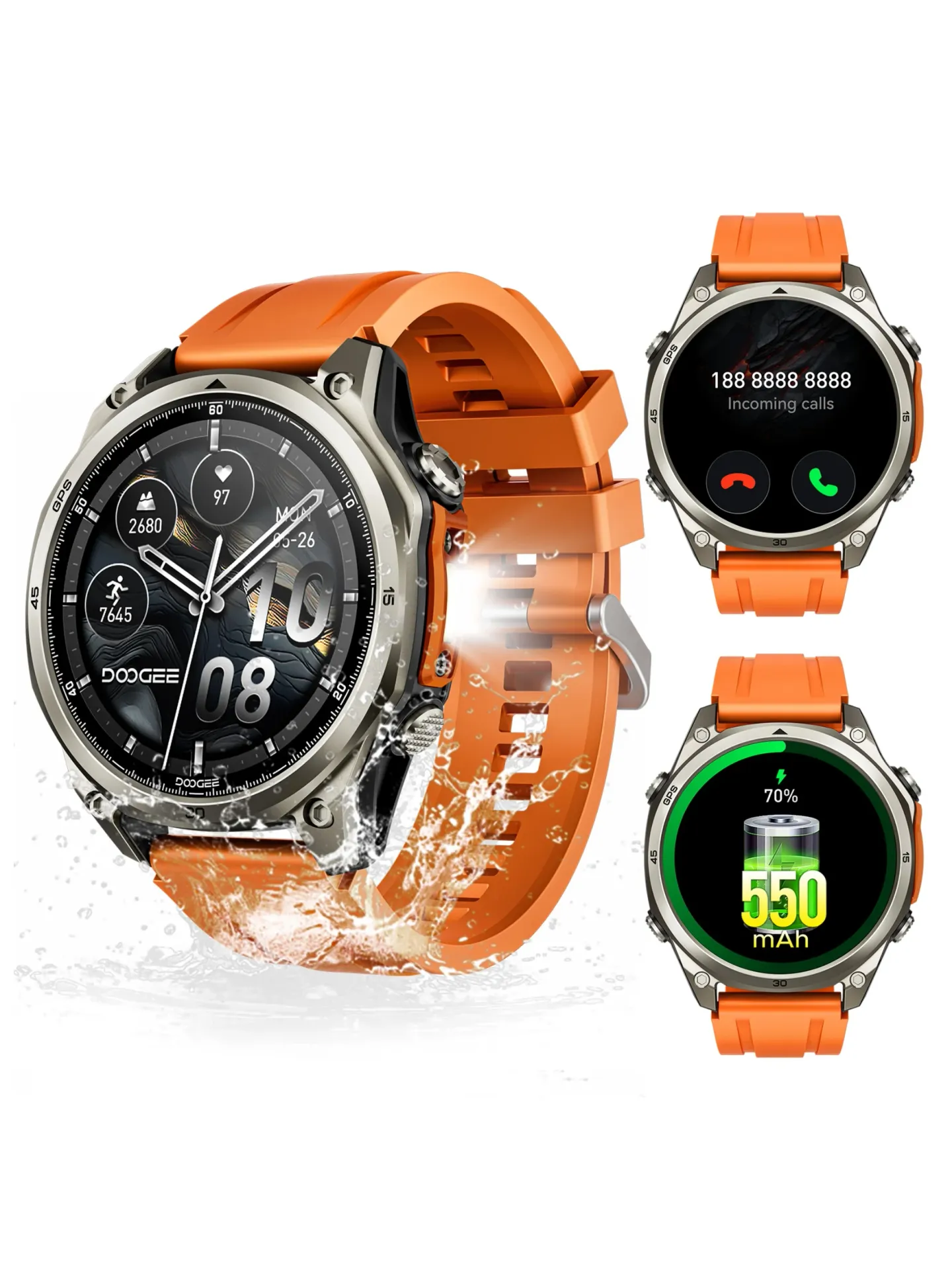 Smartwatch DOOGEE ANYWISE W1 PRO 1.43'' Wodoodporność 5ATM 178 Trybów Sportowych Monitorowanie Zdrowia Czujnik Geomagnetyczny Mapy Offline Deep Sea Blue