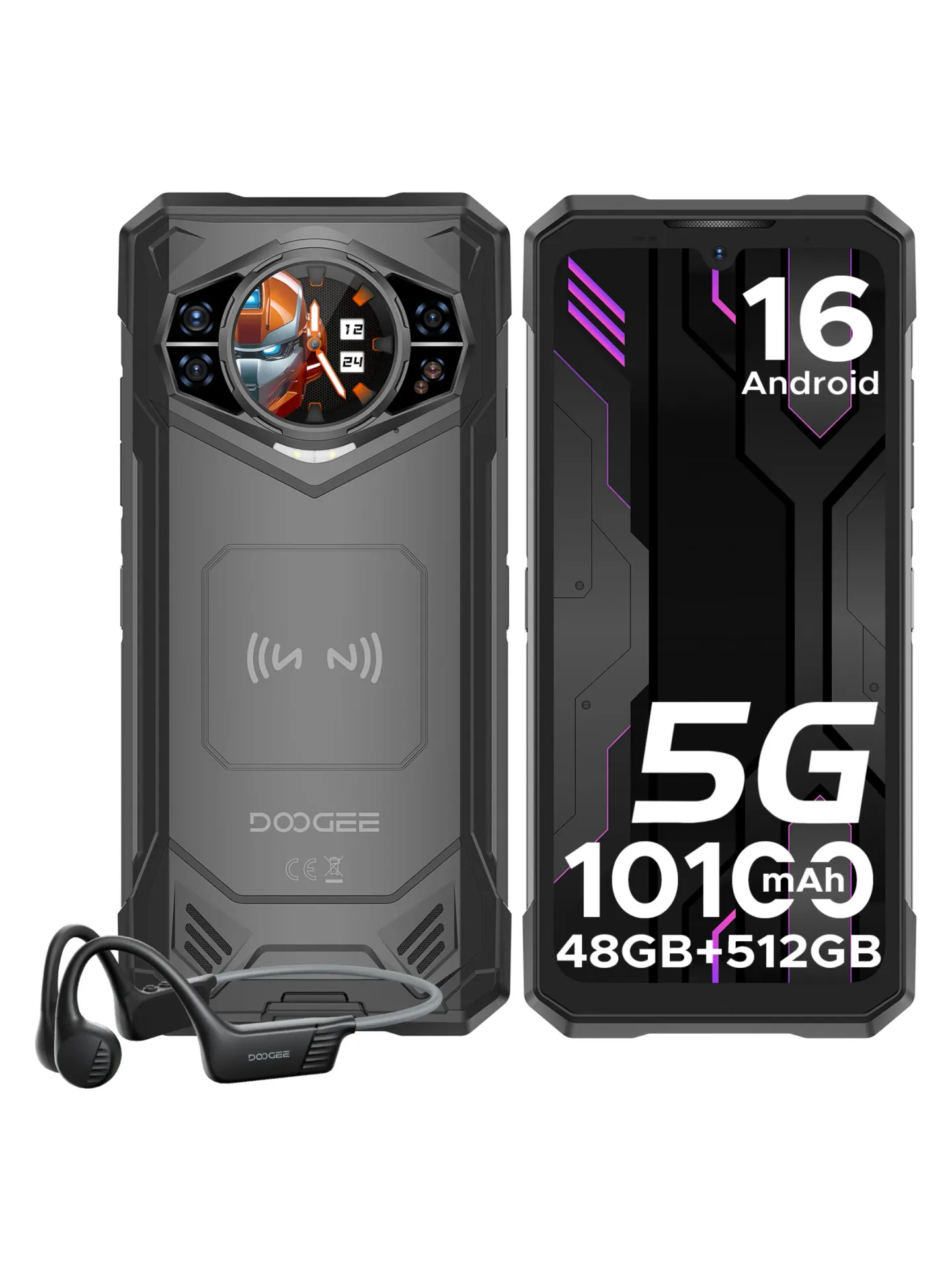 DOOGEE S200 X 5G Wytrzymały Telefon 48GB 512GB 6.72\
