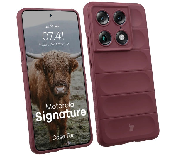 BIZON Case Tur do Motorola Signature Ciemnofioletowy
