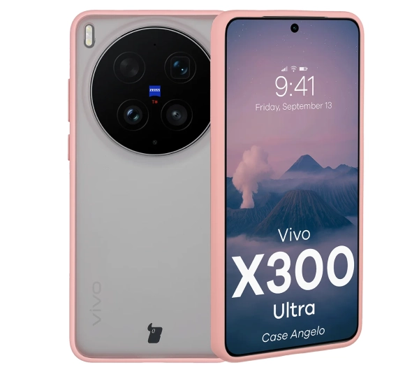 BIZON Case Angelo do Vivo X300 Ultra Jasnoróżowy