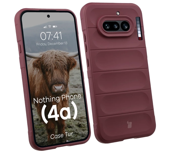 BIZON Case Tur do Nothing Phone 4a Ciemnofioletowy