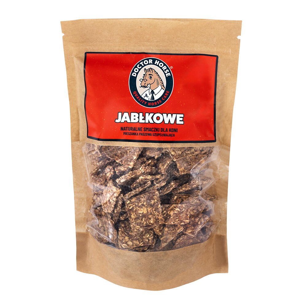 Jabłkowe – Naturalne Smaczki z Cynamonem dla Koni 1L Doctor Horse x Końska Cuk