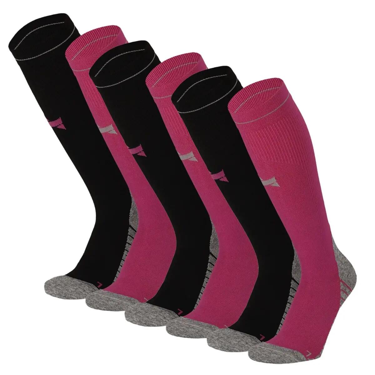 Kompresyjne skarpety do biegania 6-pack Multi Purple