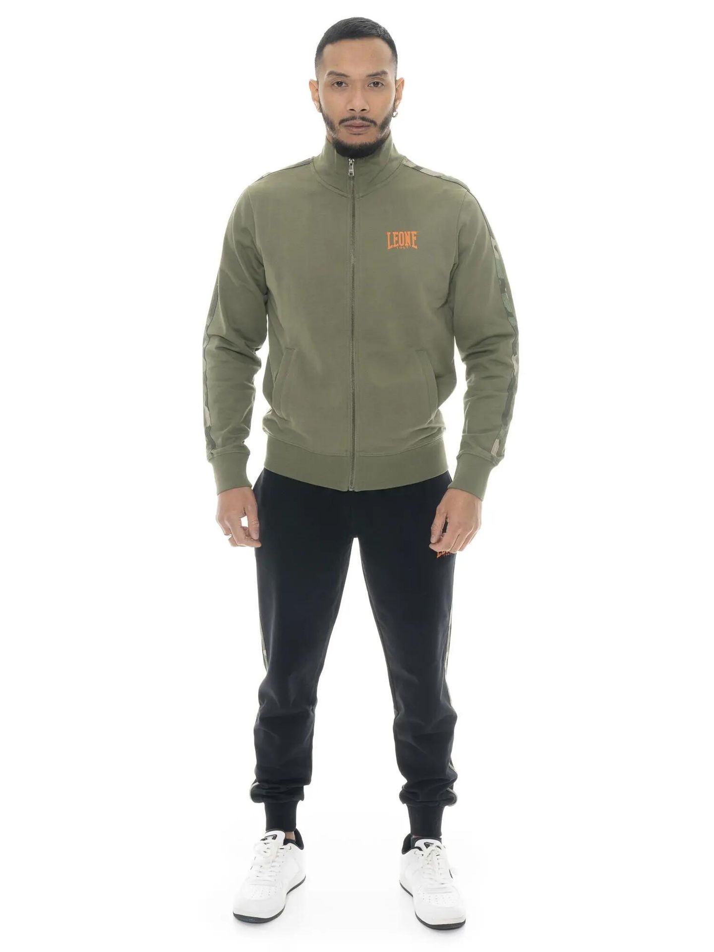 Dres męski Leone 1947 Apparel Military z kołnierzem i zamkiem z bawełny