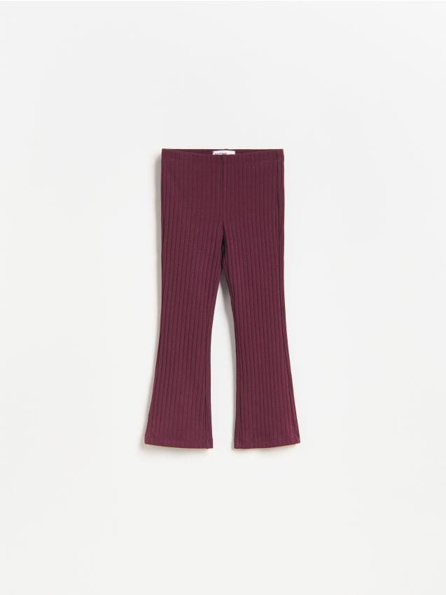Reserved - Legginsy flare - bordowy