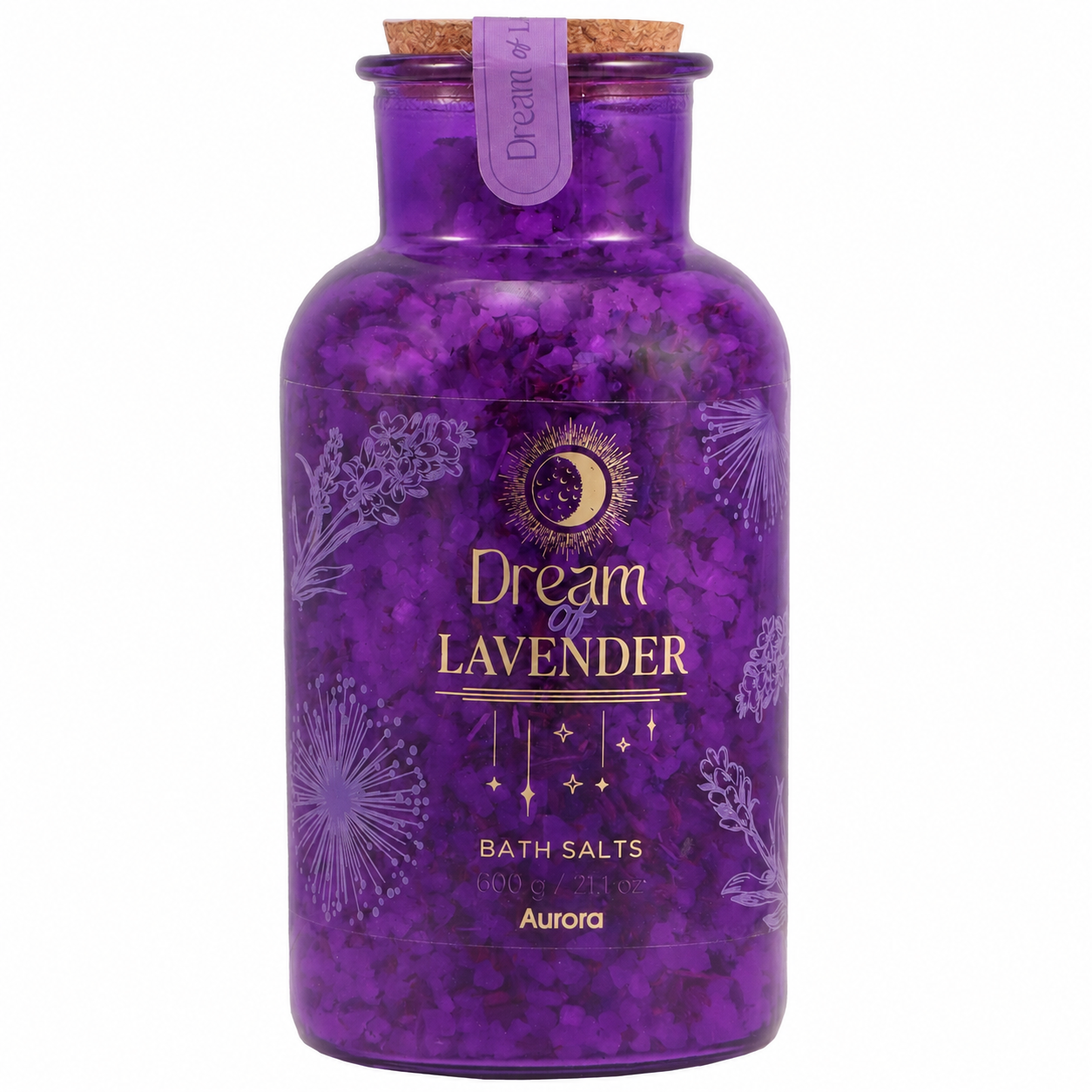 Aurora Sól do Kąpieli Dream Lavender z Suszoną Lawendą 600g