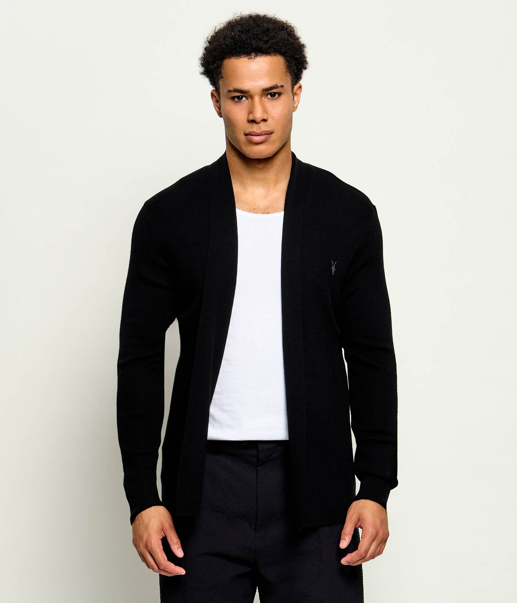 AllSaints Wełniany kardigan Mode Slim Fit