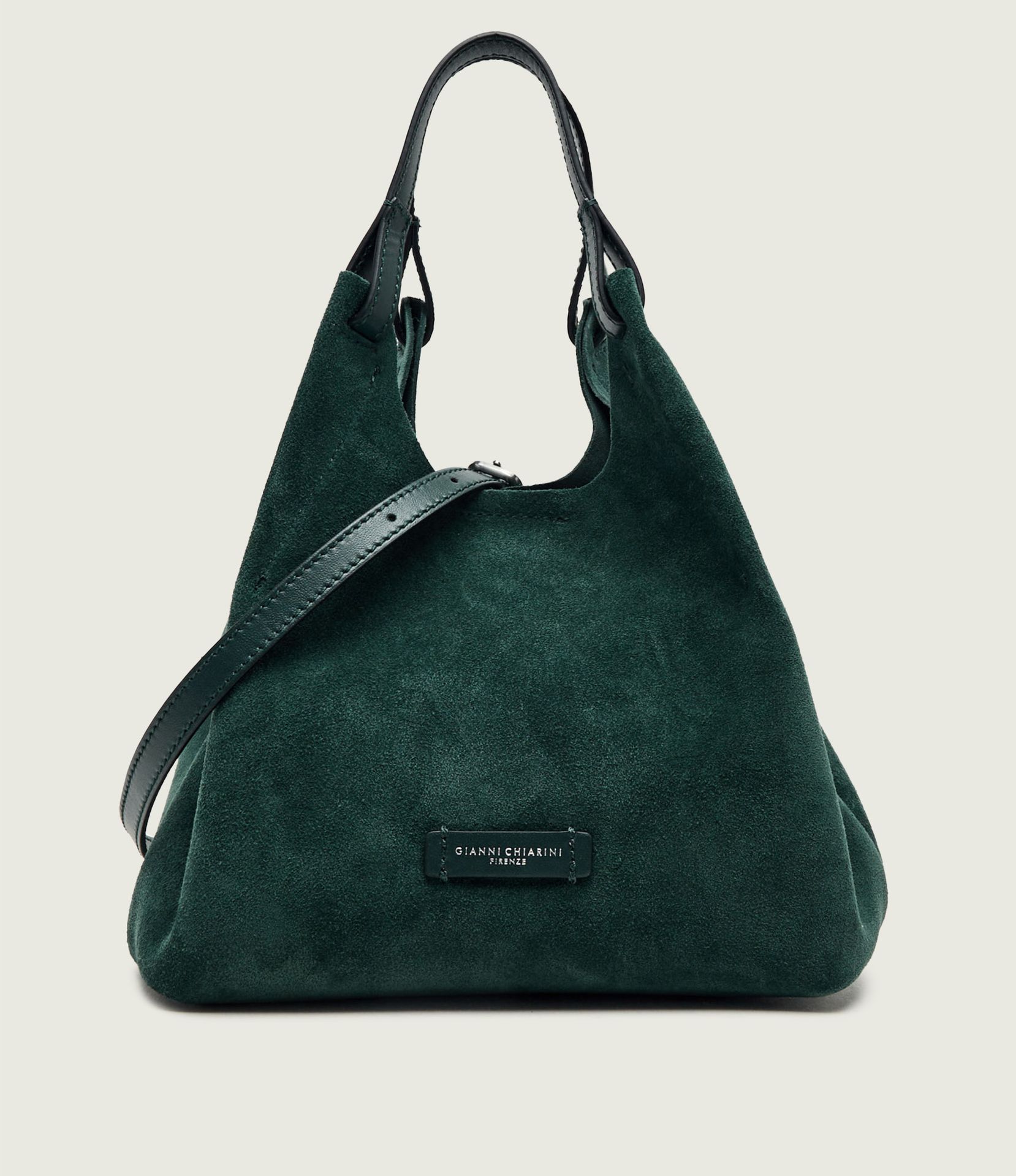 GIANNI CHIARINI Torebka na ramię + saszetka Dua zamsz