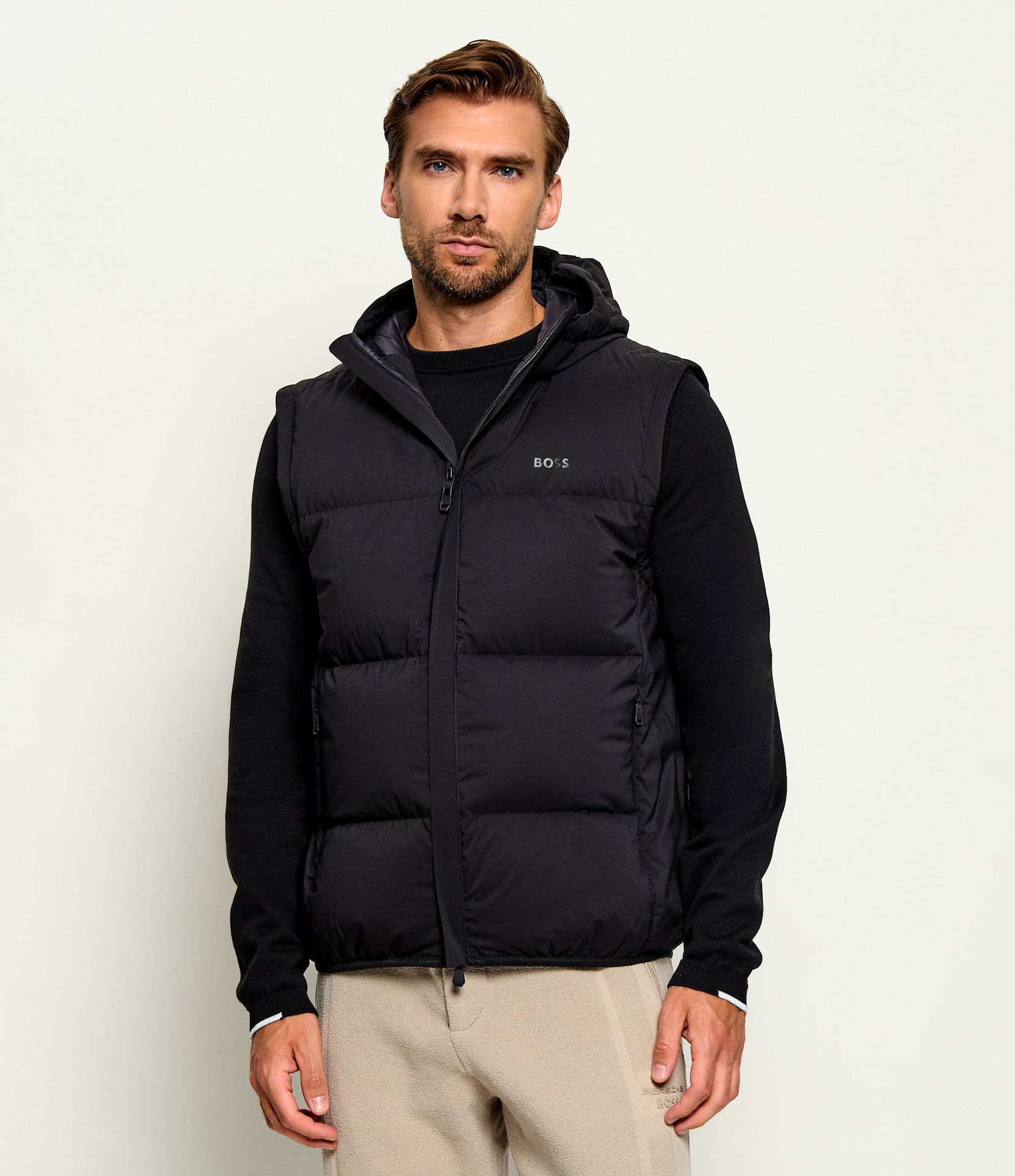 BOSS GREEN Puchowy bezrękawnik OW_Riplite Regular Fit