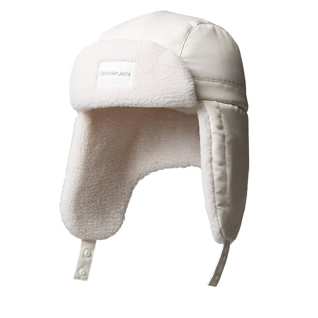 Czapka Calvin Klein Jeans Teddy IU0IU00756 Kremowy